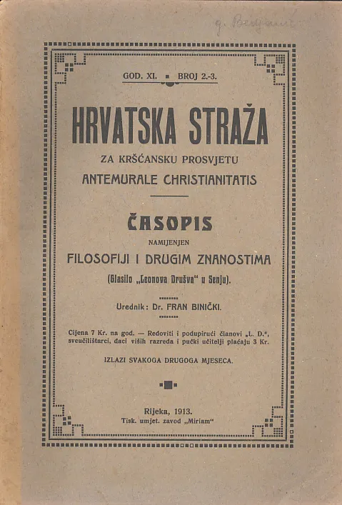 Hrvatska straža, br. 2-3/1913.