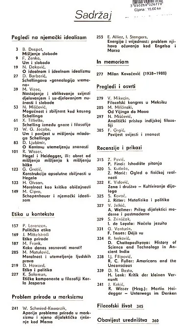 Filozofska istraživanja 1/1988