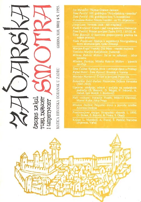 Zadarska smotra, br. 4-5/1993.