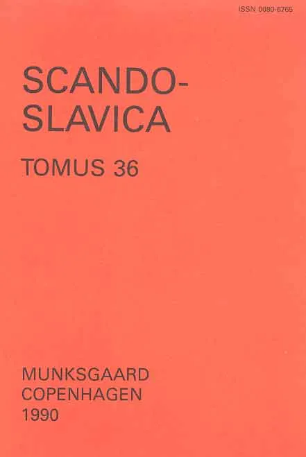 Scando-Slavica, tomus 36