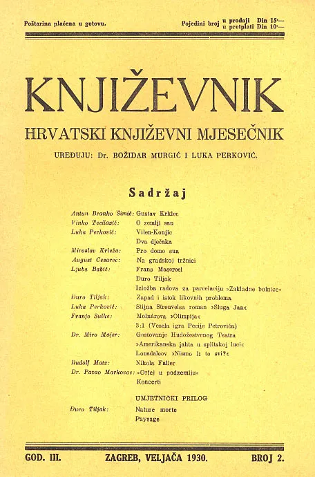 Književnik, br. 2/1930