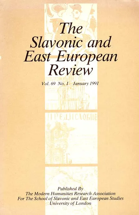 The Slavonic and East European Review, vol. 69, number 1/1991
