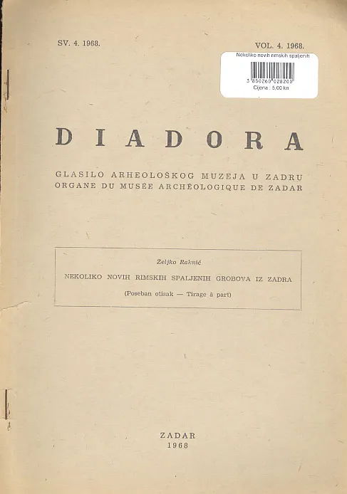 Nekoliko novih rimskih spaljenih grobova iz Zadra