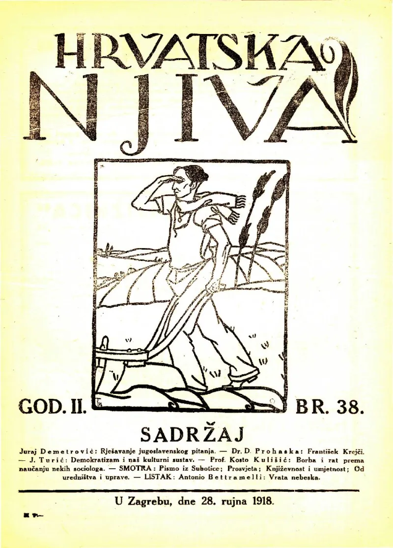 Hrvatska njiva, br. 38/1918