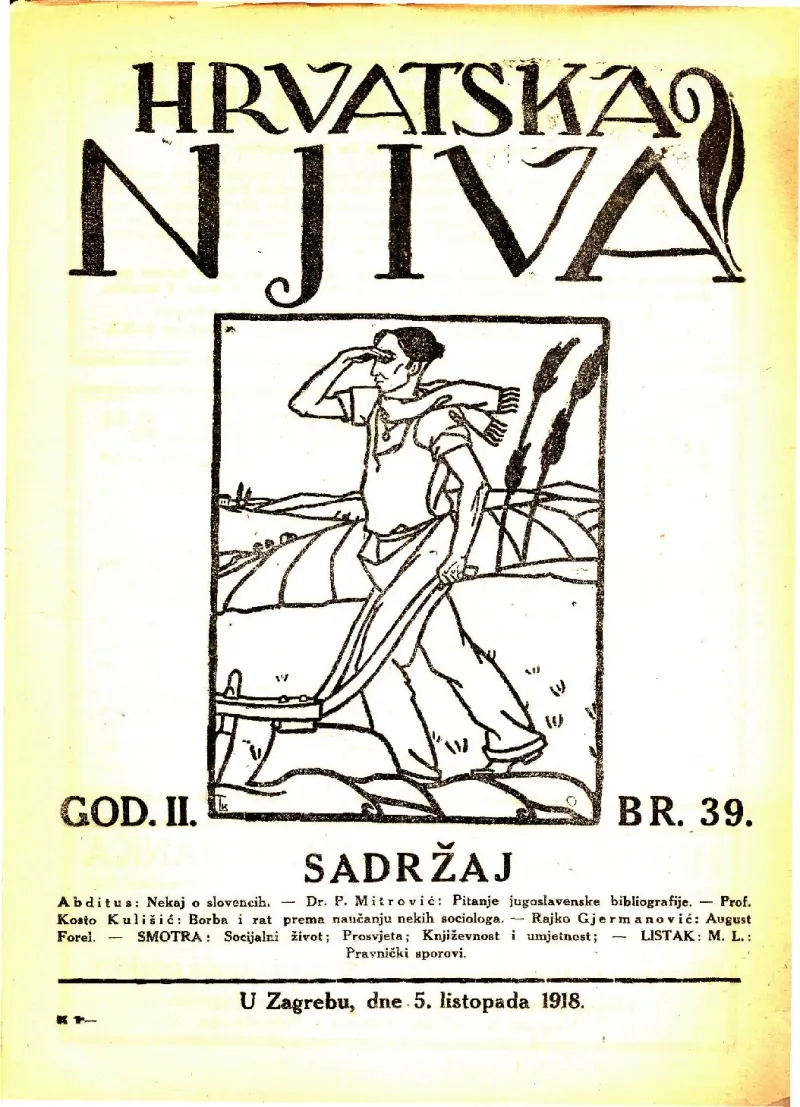 Hrvatska njiva, br. 39/1918