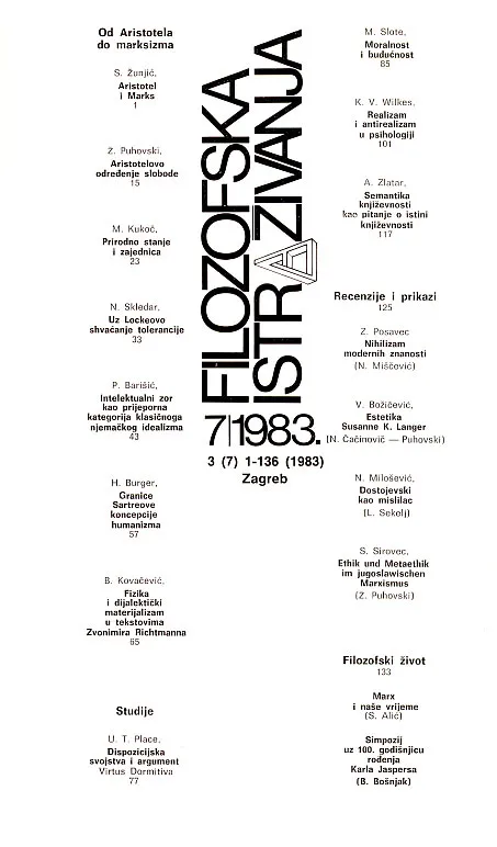 Filozofska istraživanja 7/1983