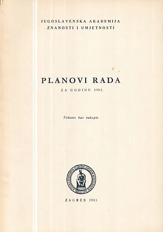 Planovi rada za godinu 1983.