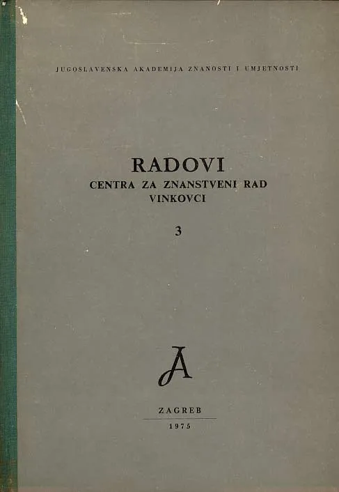 Radovi centra za znanstveni rad Vinkovci 3