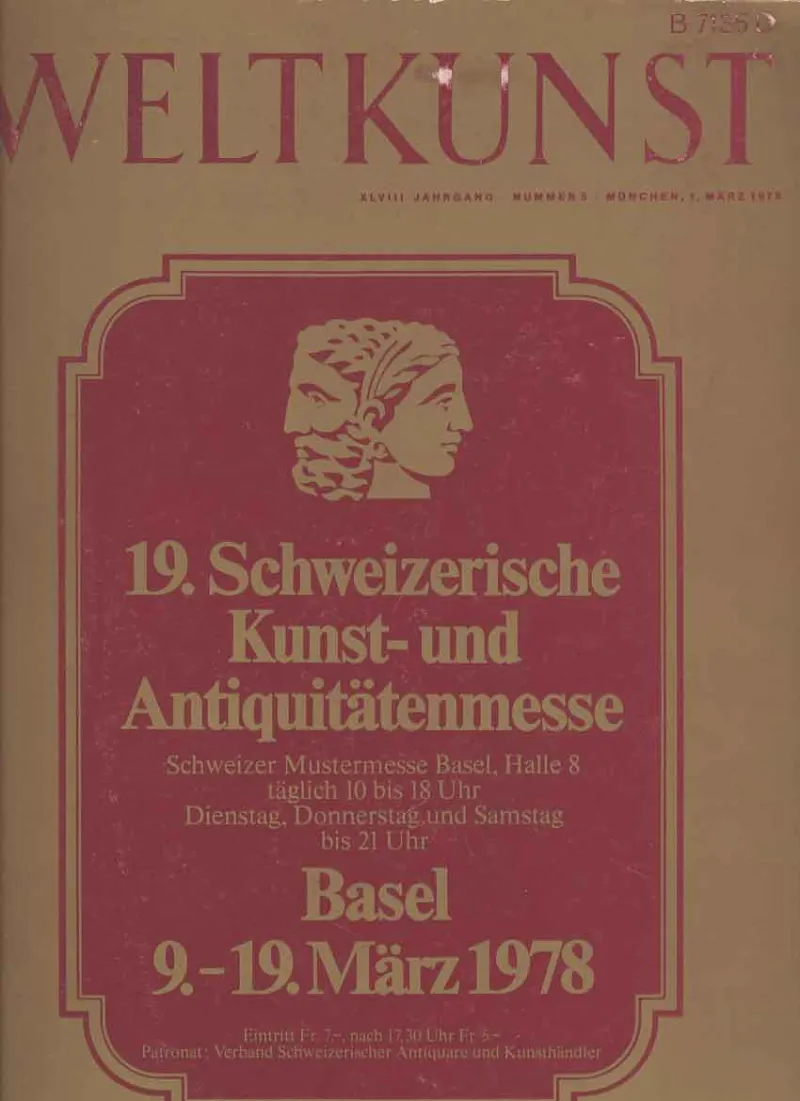 Weltkunst, 49. Jahrgang, März 1978