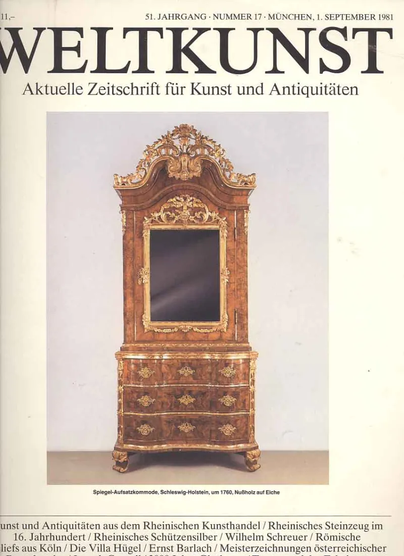 Weltkunst, 49. Jahrgang, September 1981