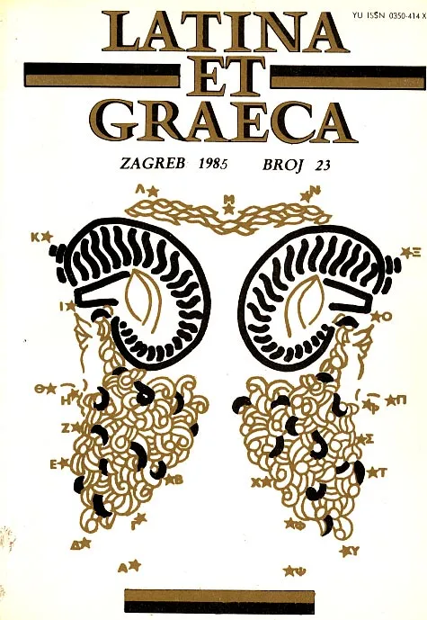 Latina et Graeca, br. 23/1985