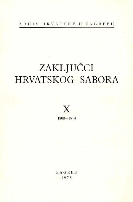 Zaključci Hrvatskog sabora X.