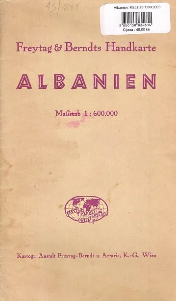 Albanien: Maßstab 1:600,000