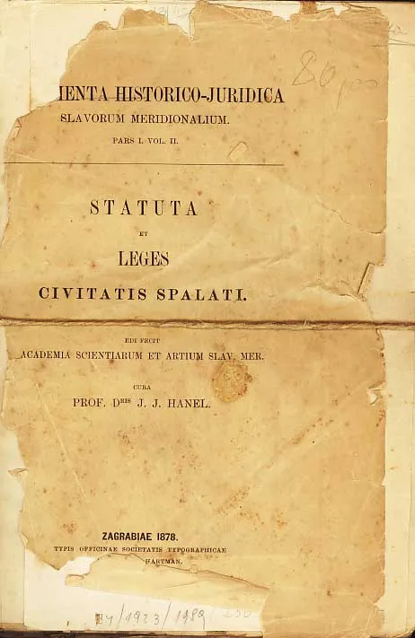 Statuta et Leges Civitatis Spalati