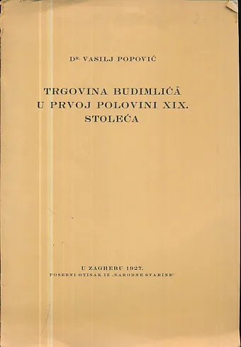 Trgovina Budimilića u prvoj pol. XIX. stoleća