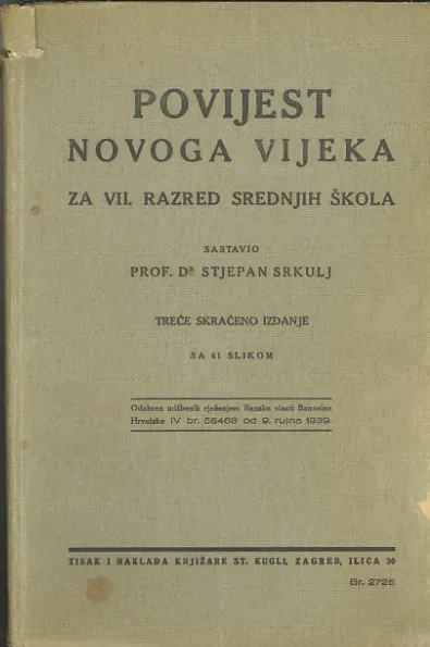 Povijest novoga vijeka za VII. razred srednjih škola