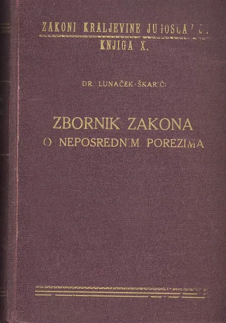Zbornik zakona o neposrednim porezima