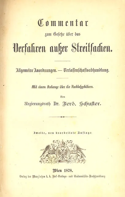Commentar zum Gesetze über das Verfahren...