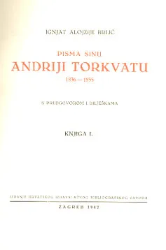 Pisma sinu Andriji Torkvatu 1836