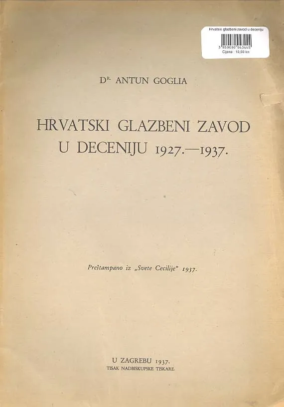 Hrvatski glazbeni zavod u deceniju 1927