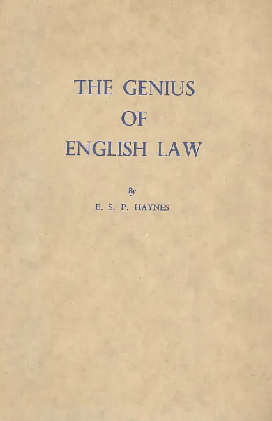 The Genius of English Law