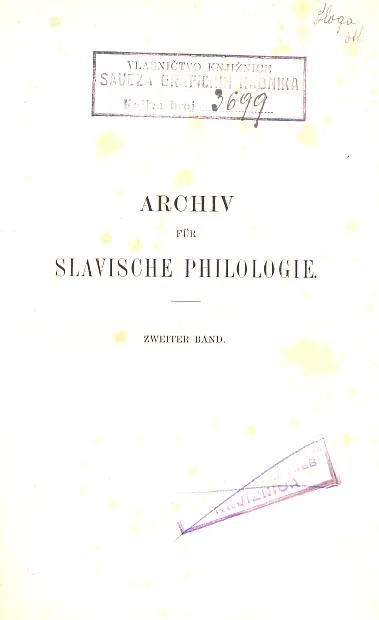 Archiv fuer Slavische Philologie, Bd. 1, Buch 2