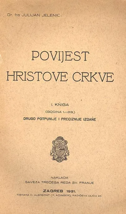 Povijest Hristove Crkve, I. knjiga