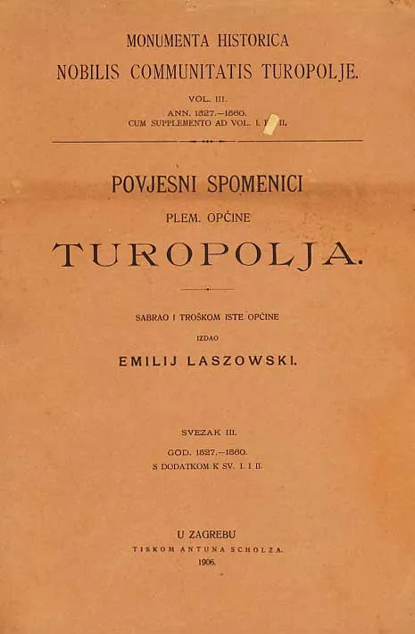 Povjesni spomenici plem. općine Turopolja, sv. III 1527