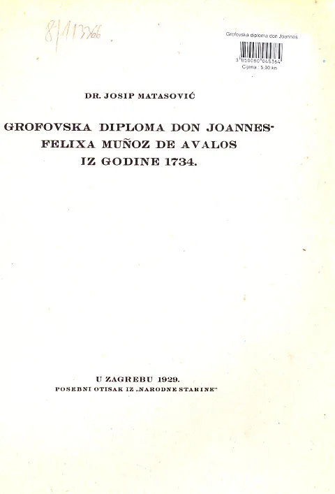 Grofovska diploma don Joannes