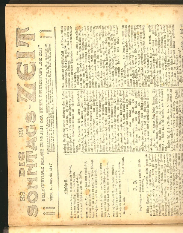 Die Sonntags-Zeit 1917.