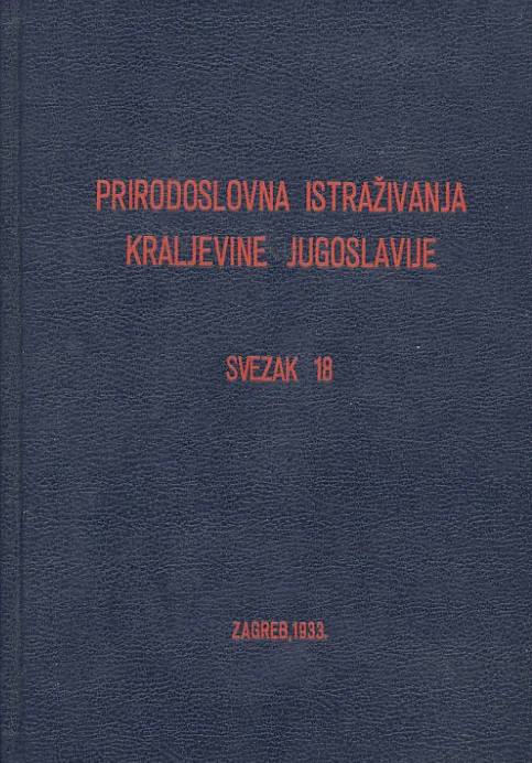 Prirodoslovna istraživanja Kraljevine Jugoslavije, sv. 18