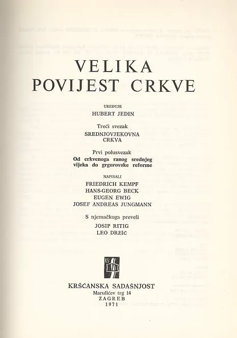 Velika povijest Crkve III/I