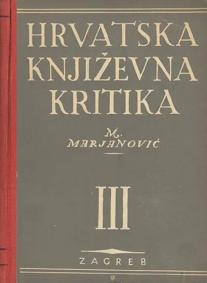 Hrvatska književna kritika III sv.