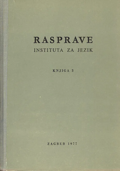 Rasprave Instituta za jezik, knjiga III
