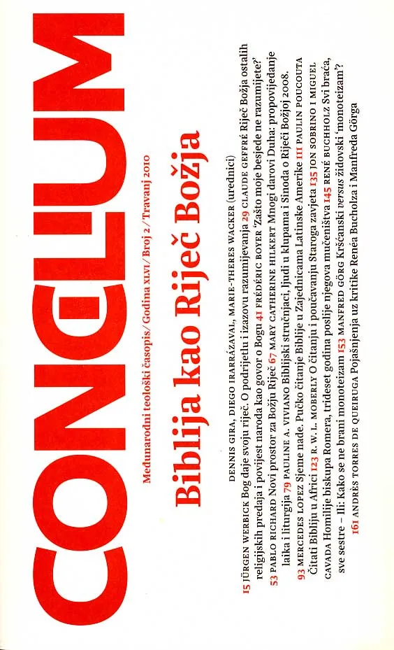 Concilium 2/2010 Biblija kao riječ Božja