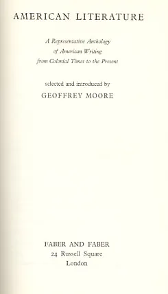 American literature - An Anthology