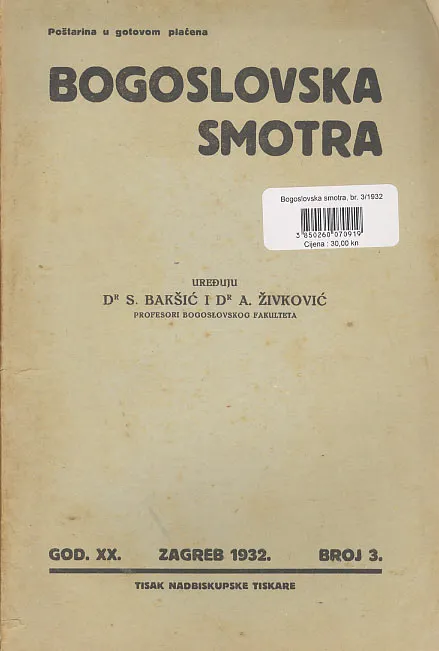 Bogoslovska smotra, br. 3/1932