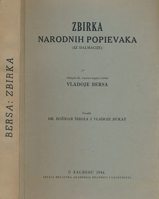 Zbirka narodnih popievaka (iz Dalmacije)
