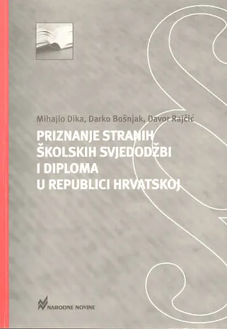 Priznavanje stranih školskih svjedodžbi i diploma u Rep. Hrvatskoj