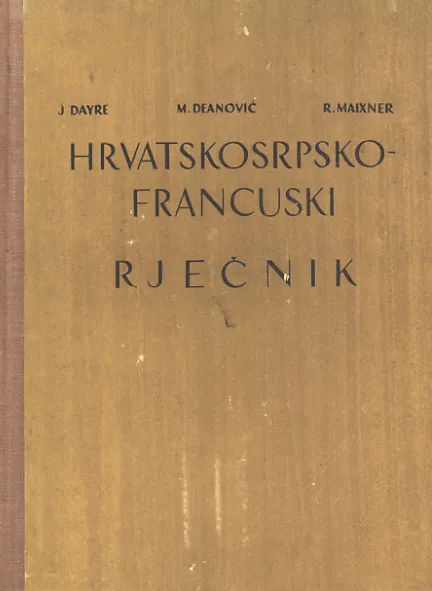 Hrvatskosrpsko-francuski rječnik