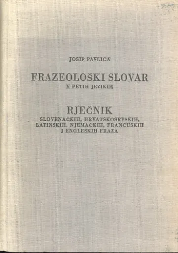 Frazeološki slovar v petih jezikih
