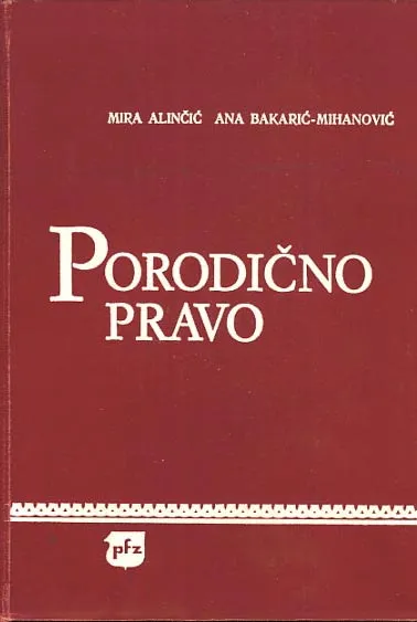 Porodično pravo - zakonodavstvo SR Hrvatske