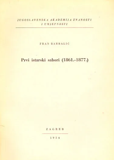 Prvi istarski sabori (1861.-1877.)