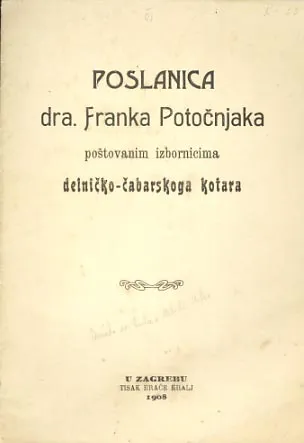 Poslanica dra. Franka Potočnjaka poštovanim izbornicima Delničko-čabarskog kotar
