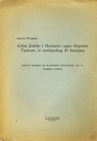 Liber Judith i Martinčev zapis Suprotiv Turkom