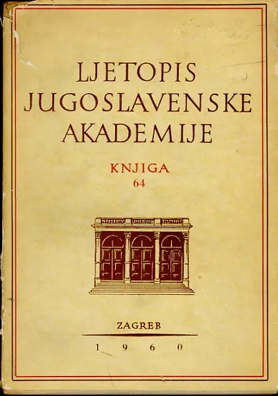 Ljetopis JAZU za godinu 1957, knjiga 64