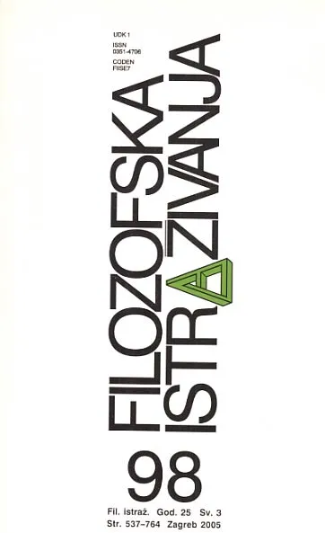Filozofska istraživanja 98/2005