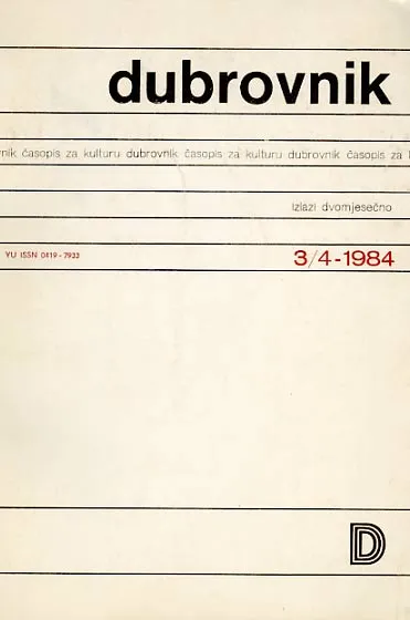 Dubrovnik (broj 3-4, 1984., godina XXVII.)