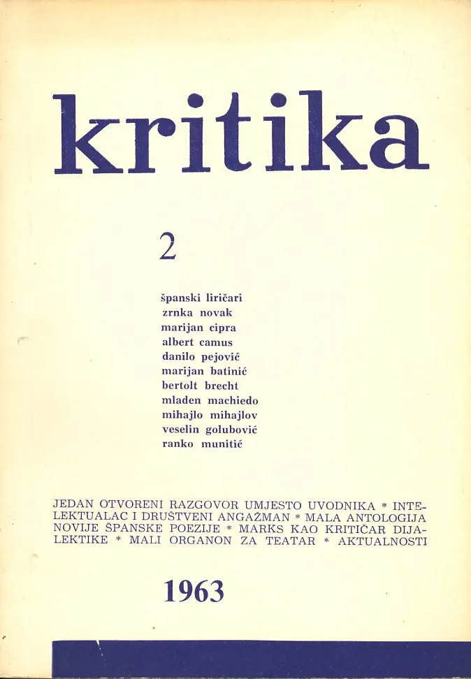 Kritika (broj 2, 1963)
