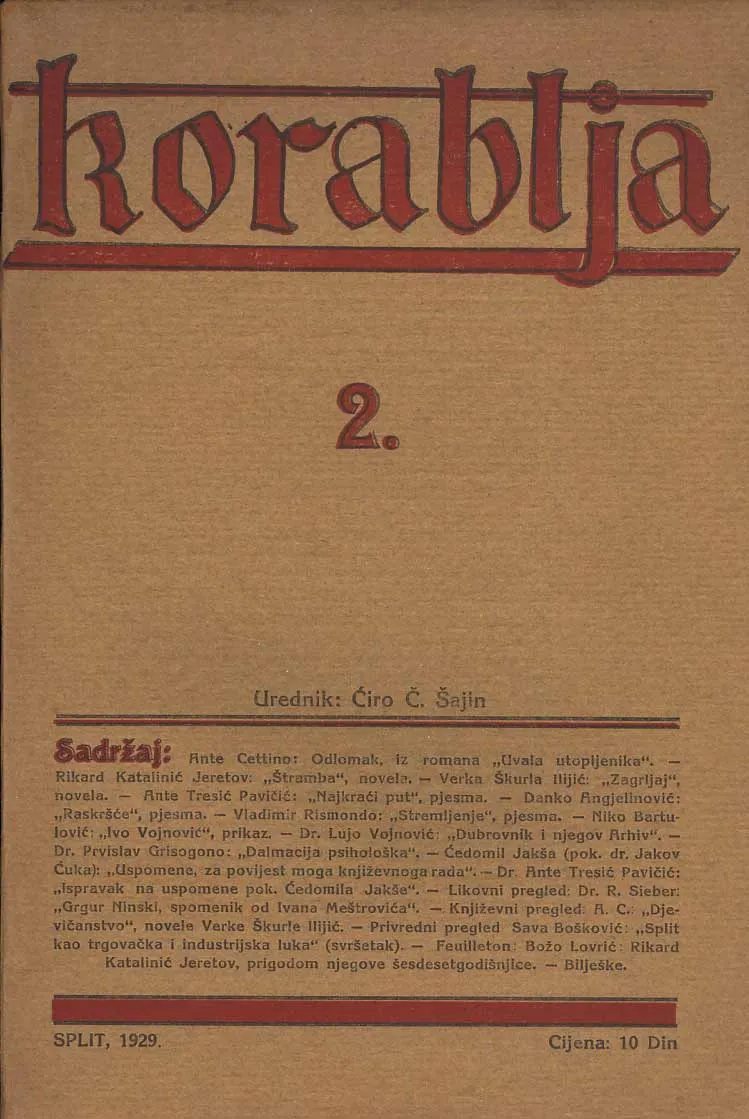 Korablja (knjiga I., veska 2., Split 1929.)
